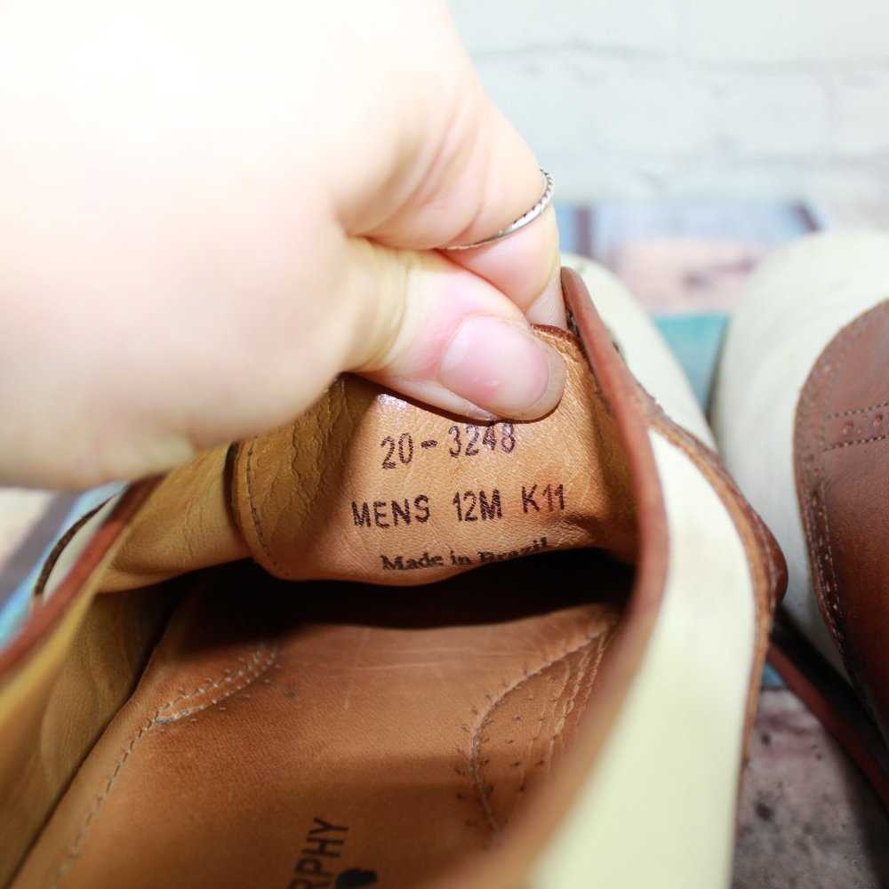 JOHNSTON & MURPHY Saddle Oxfords Shoes Size 12 M - Picture 8 of 9
